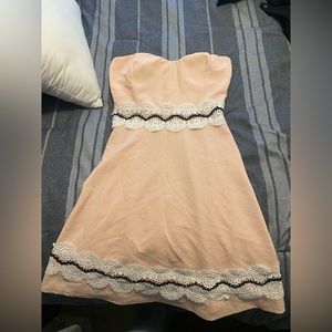 Gorgeous size small pink white and black dress